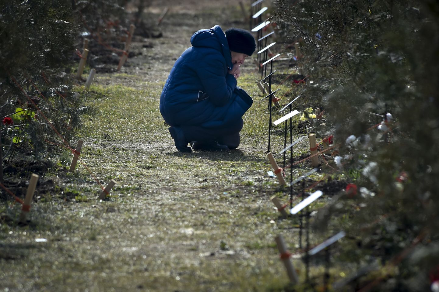 Vene sõdurite hauad Krimmi kalmistul, 25. veebruar 2023