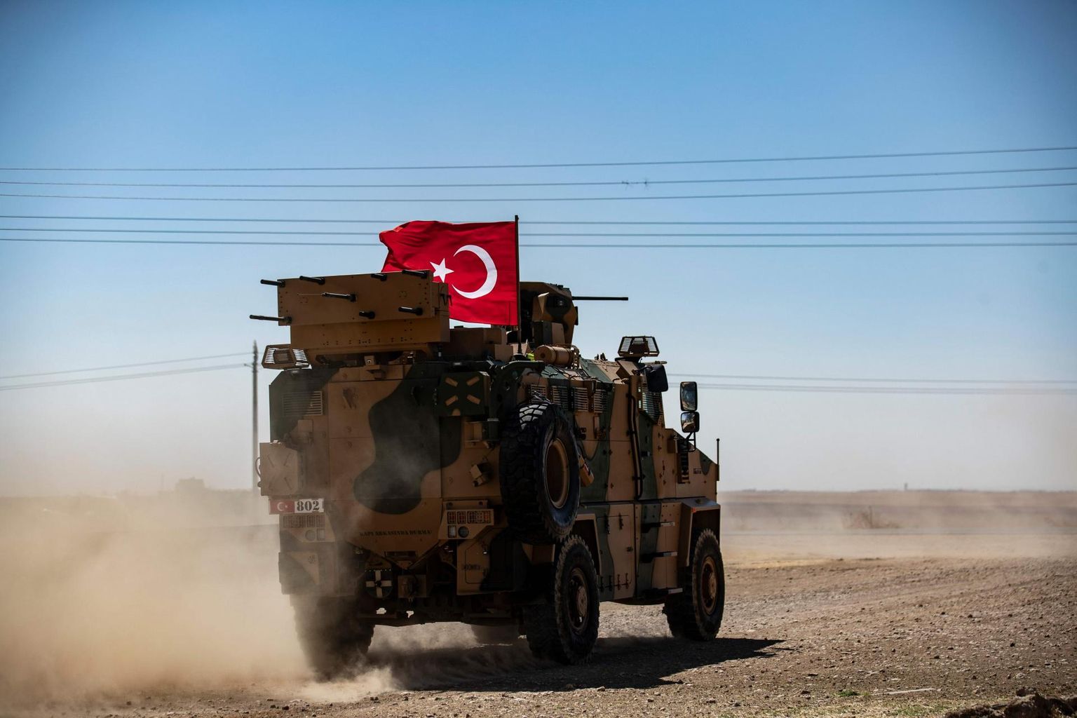 Türgi soomuk Süüria piiri lähistel.