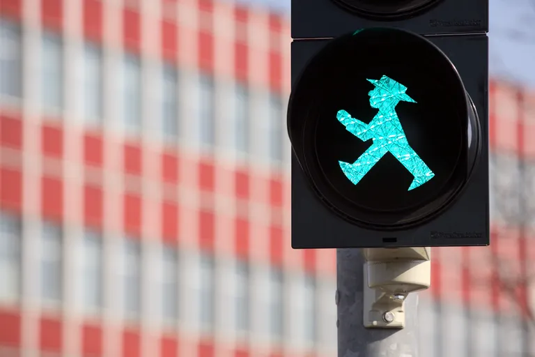 Ida-Saksamaalt pärit valgusfoorimehike Ampelmännchen.