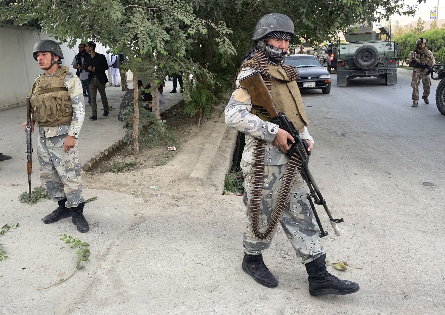 Afganistani julgeolekujõud Kabulis.