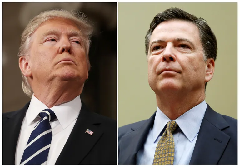 Donald Trump ja James Comey (paremal)