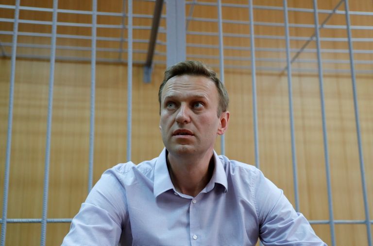 Алексей Навальный в суде в 2018 году.
