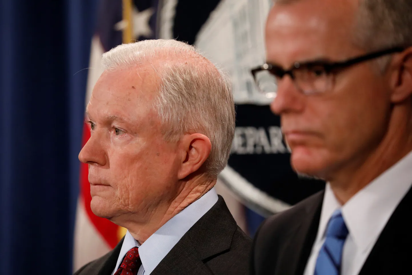 USA justiitsminister Jeff Sessions ja endine FBI asejuht Andrew McCabe.