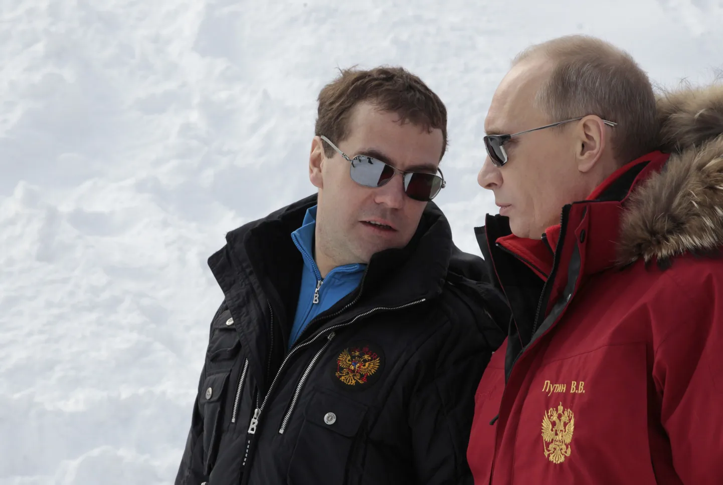 Dmitri Medvedev ja Vladimir Putin Krasnaja Poljanas.