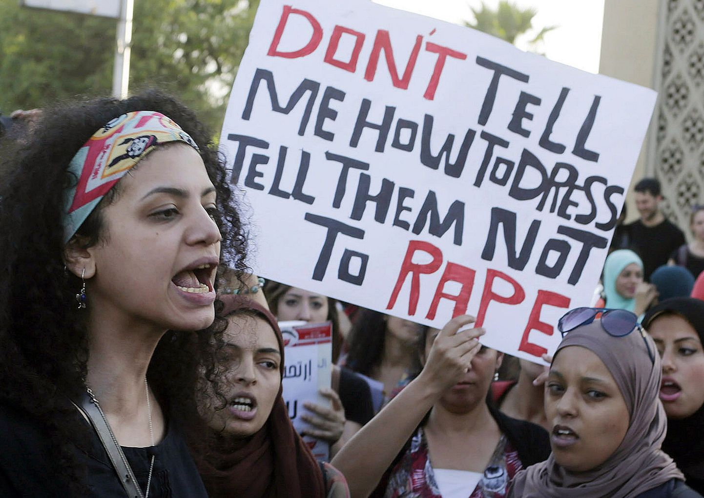 Seksuaalse ahistamise vastu meelt avaldavad naised juunis Kairos.