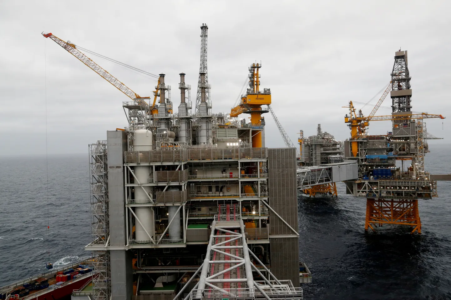 Equinori Johan Sverdrupi naftaväljade platvormid Põhjameres.