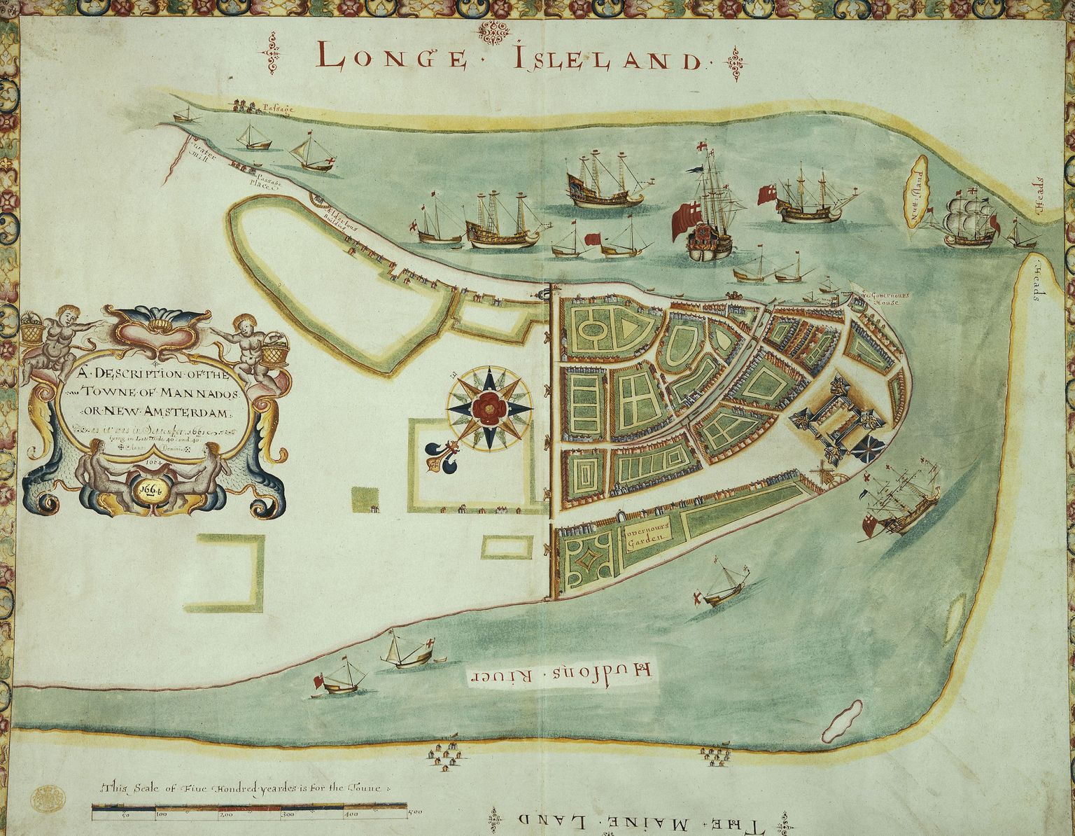 Manhattanit kujutav kaart aastast 1664