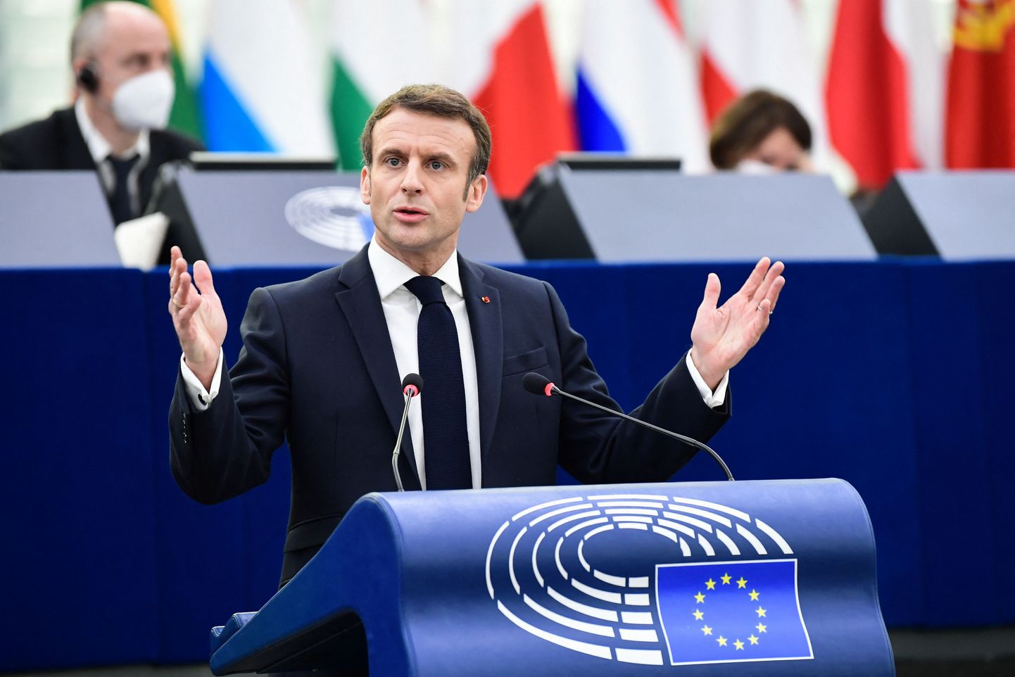 Prantsuse president Emmanuel Macron Euroopa Parlamendis.