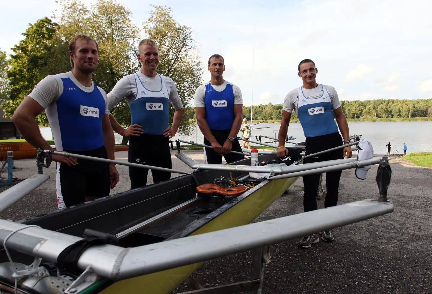 Eesti neljapaat. Andrei Jämsä (vasakul), Kaspar Taimsoo, Tõnu Endrekson ja Allar Raja.