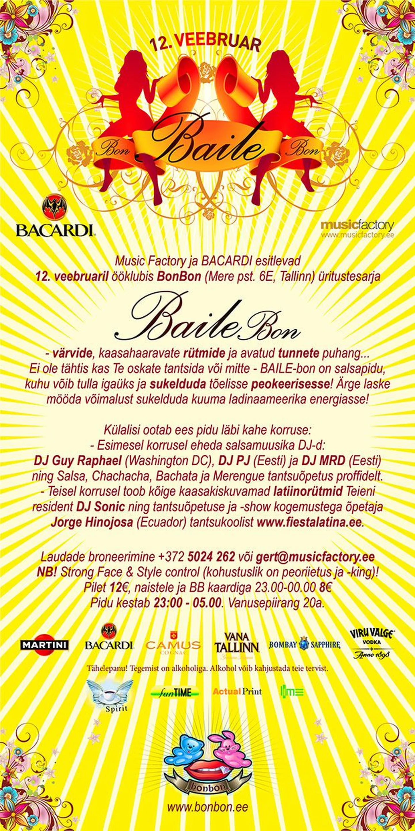 Salsapidu Baile-bon juba sel laupäeval BonBonis!