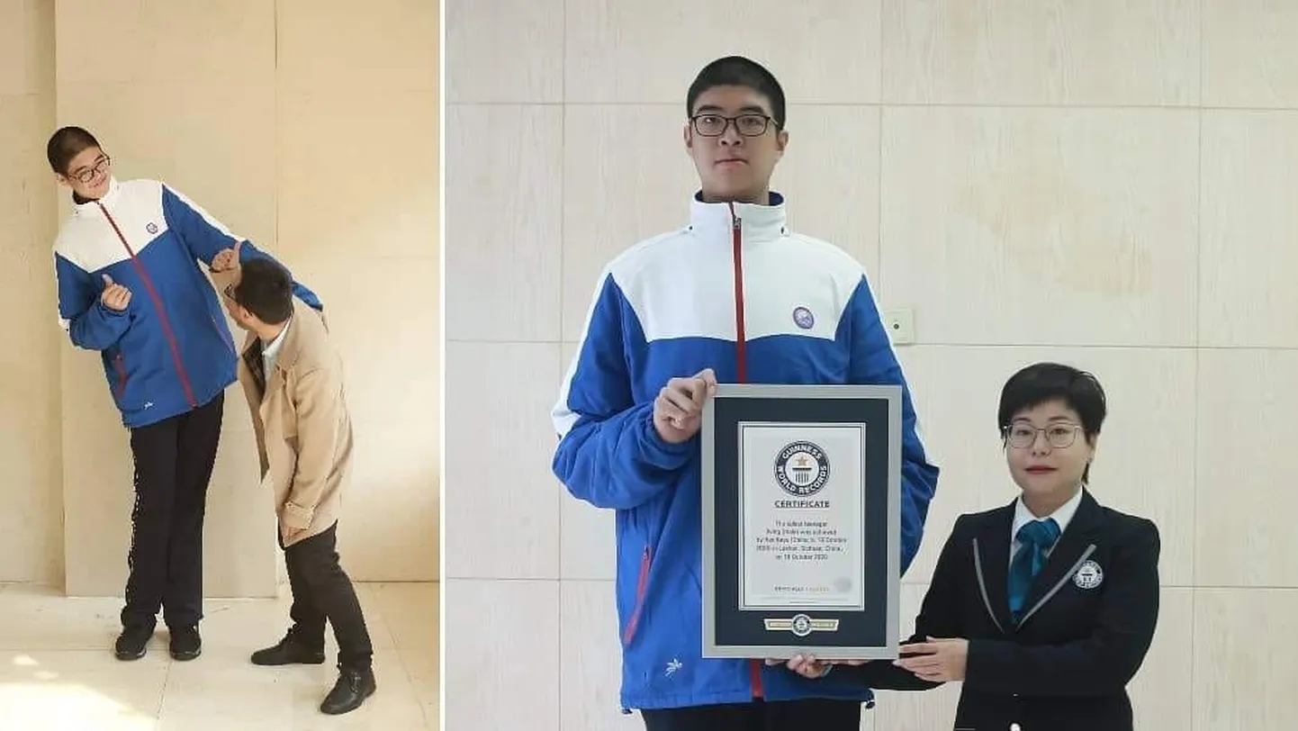 Pasaules garākais pusaudzis - Xiaoyu Ren Keyu.