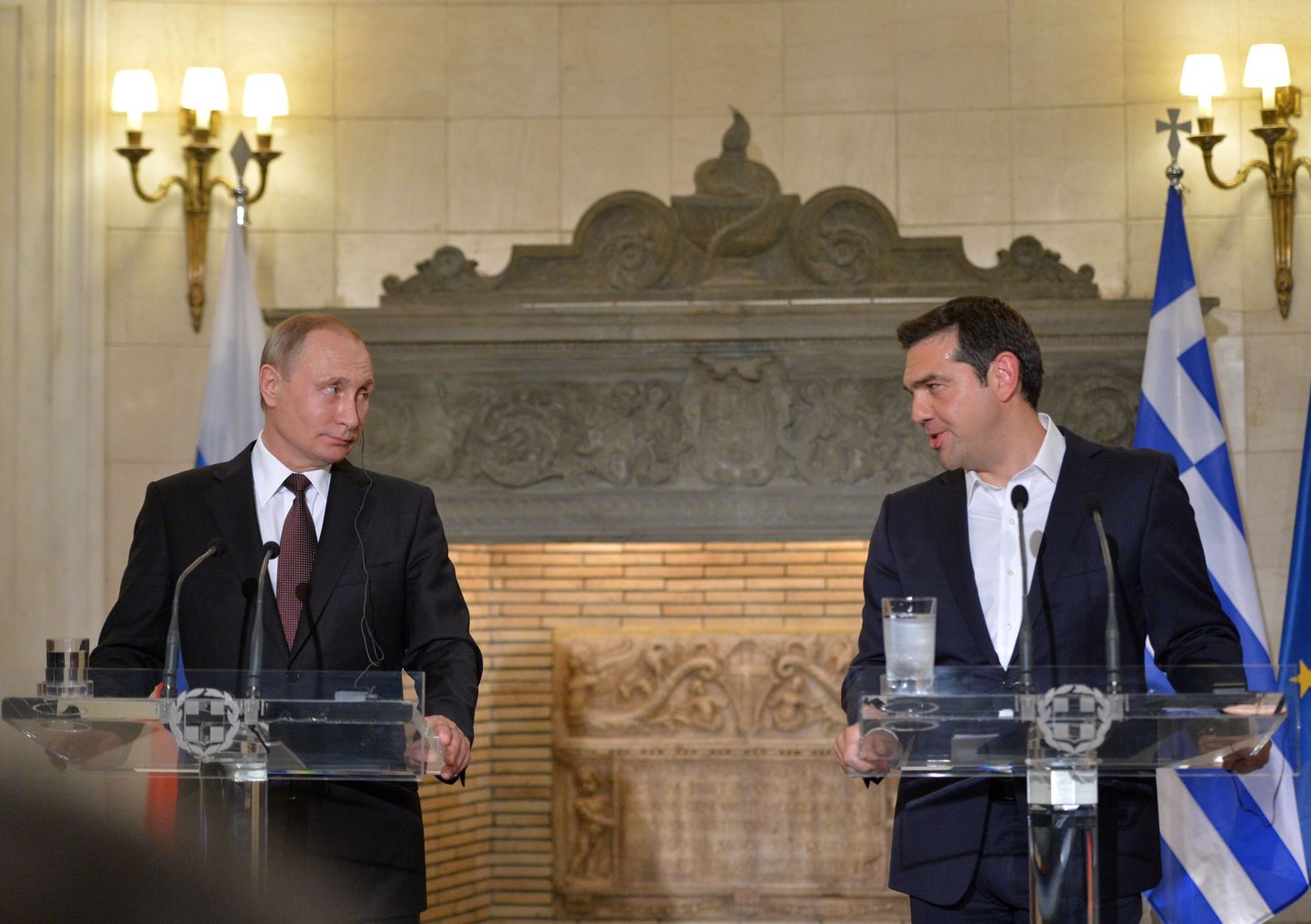 Venemaa president Vladimir Putin ja Kreeka peaminister Aleksis Tsipras
