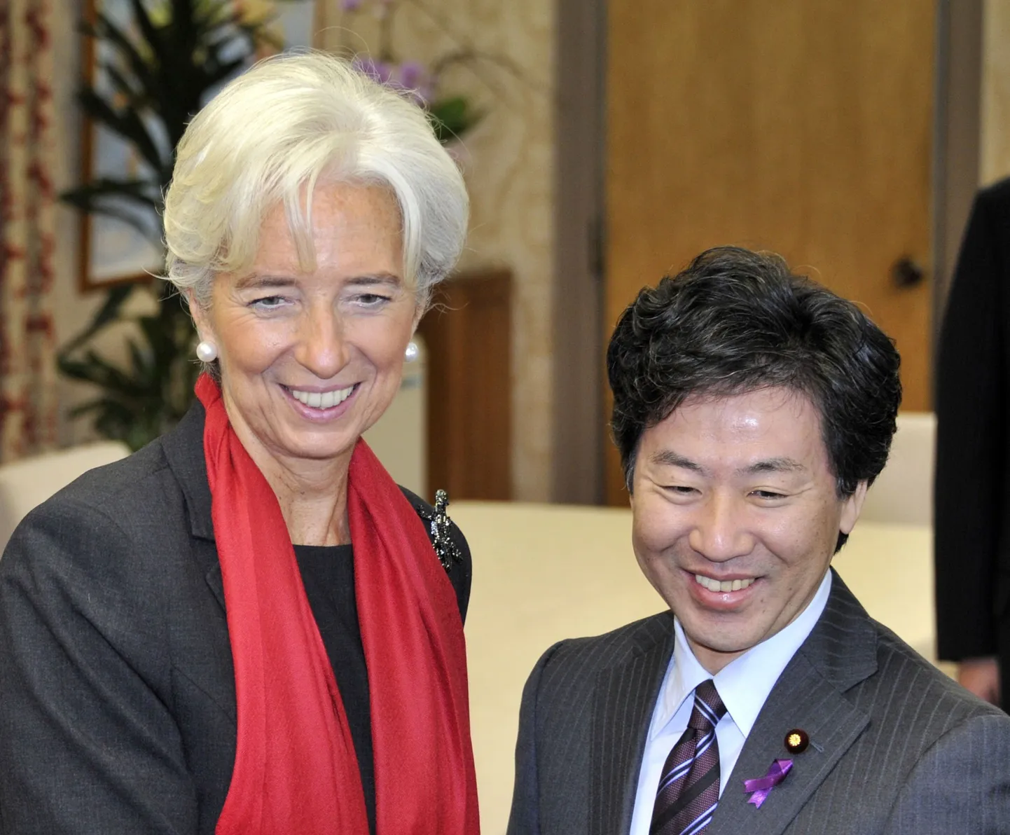 IMFi tegevdirektor Christine Lagarde ja Jaapani rahandusminister Jun Azumi novembris Tokyos.
