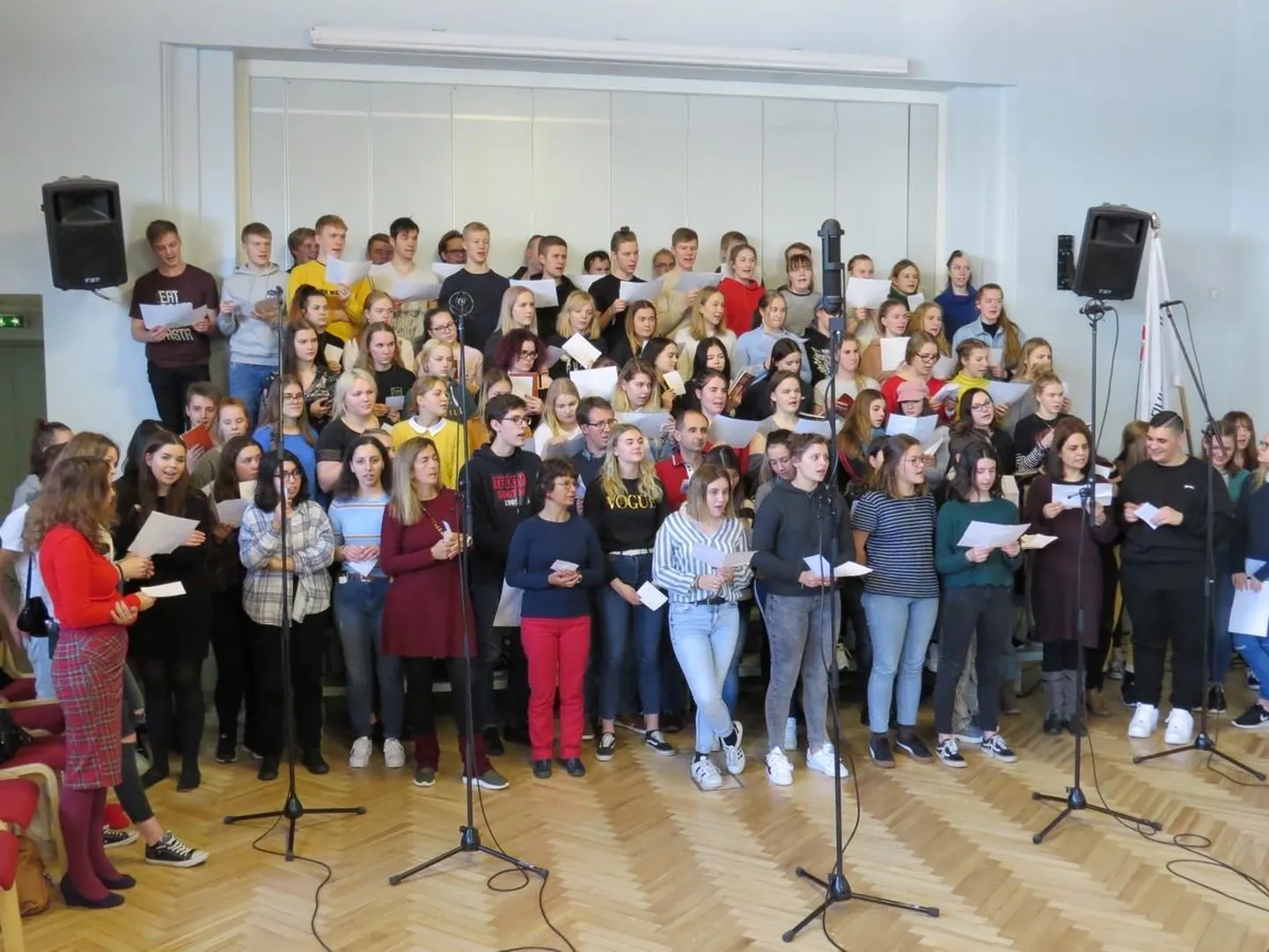 Pärnu ühisgümnaasiumi õpetajad ja õpilased osalesid koos partnerkoolidega Itaaliast, Prantsuse Baskimaalt, Küproselt ja Portugalist kolmeaastases Erasmus+ projektis “Les crayons de couleurs européens. Dessine-moi “Une” Europe” (“Euroopa värvi pliiatsid: joonista mulle “üks” Euroopa”).