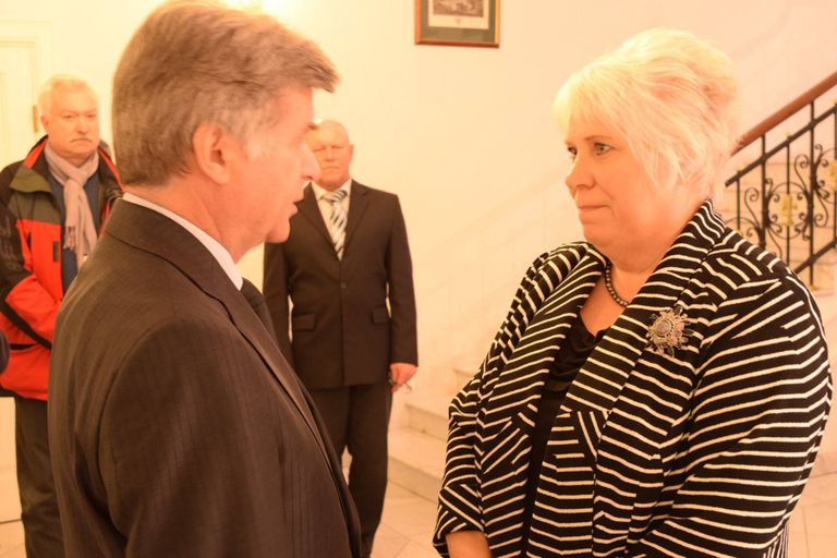 Vene saadik Aleksandr Petrov ja välisminister Marina Kaljurand Foto: