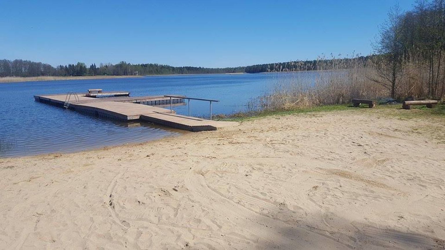 Talgupäev Järvamaal. Ervita rannaala korrastamine ja ohutusstendi rajamine.