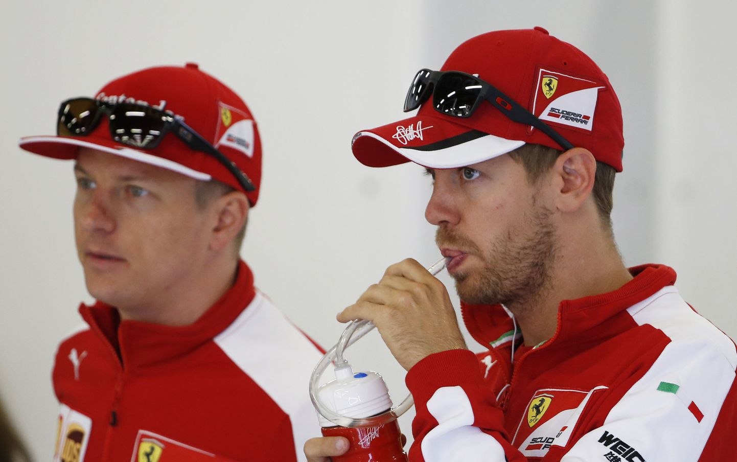 Kimi Raikkönen ja Sebastian Vettel.