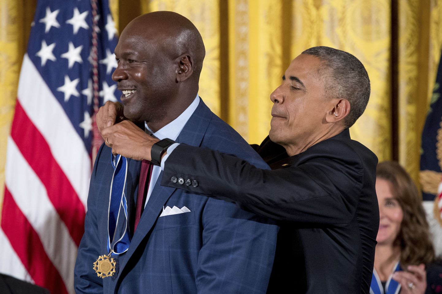 Presidendi vabaduse medali sai kaela NBA korvpalli legend Michael Jordan.