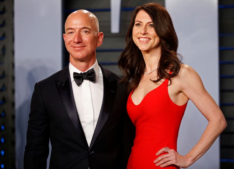 Jeff ja MacKenzie Bezos 2018 Beverly Hillsis Vanity Fairi Oscari peol