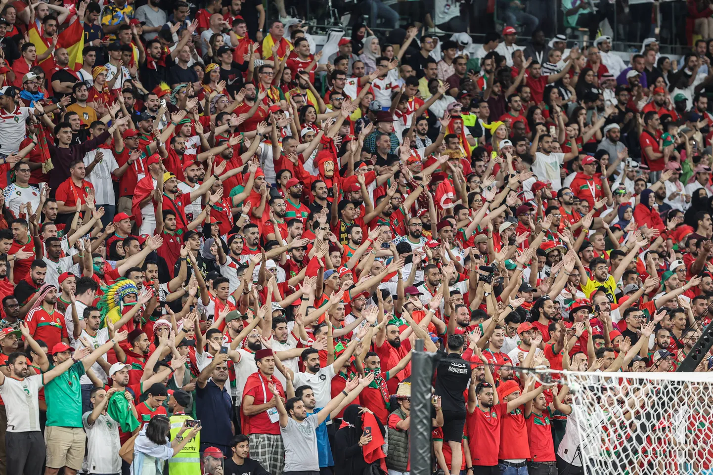 Futbola fani Spānija - Maroka spēlē