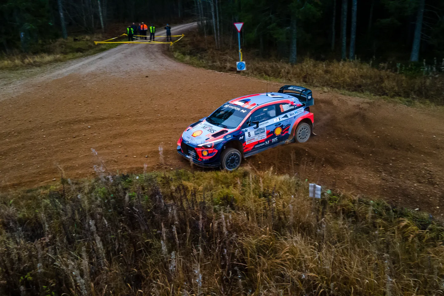 Ott Tänak ja Martin Järveoja Kehala ralli testikatsel.