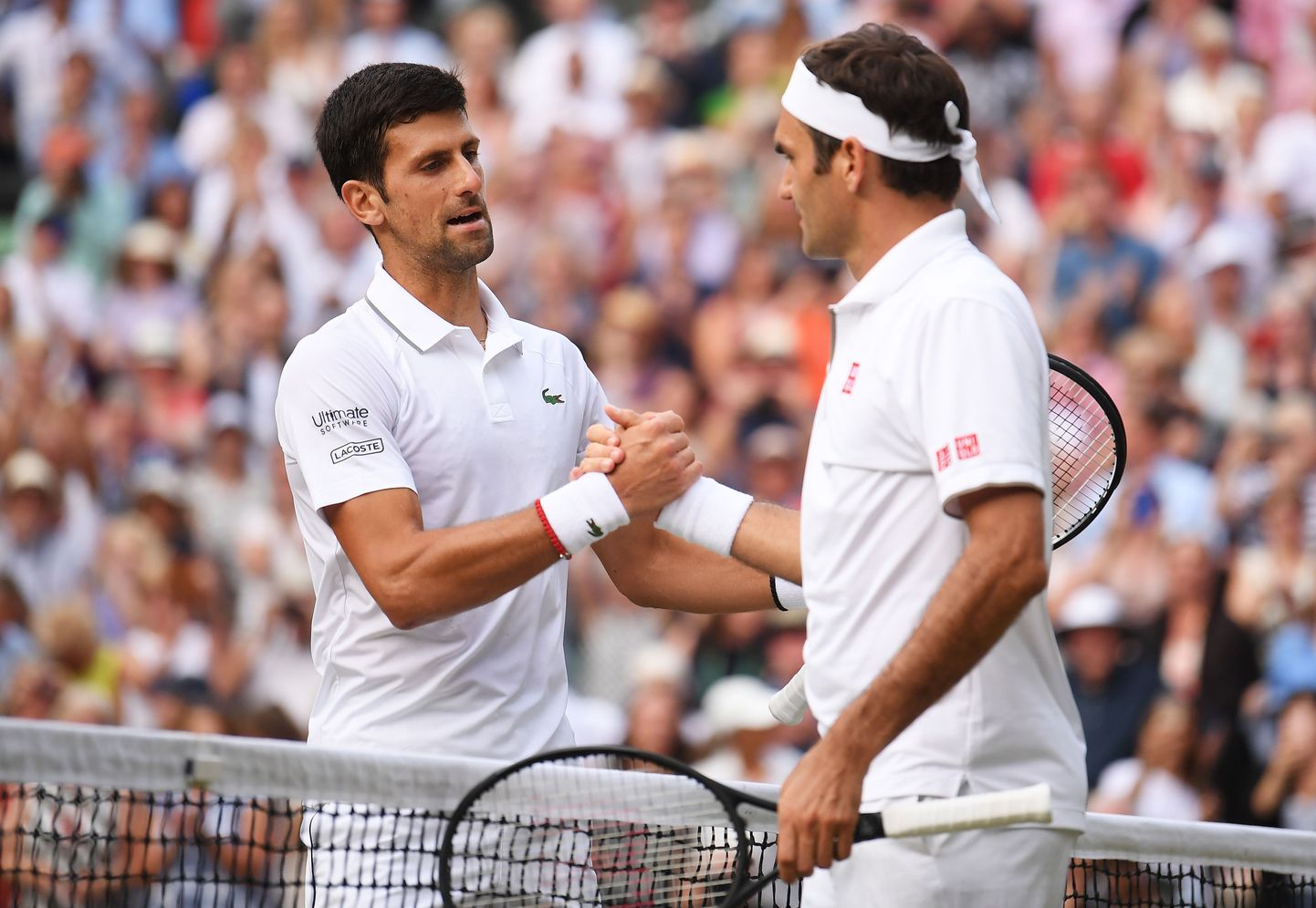Novak Djokovic ja Roger Federer.