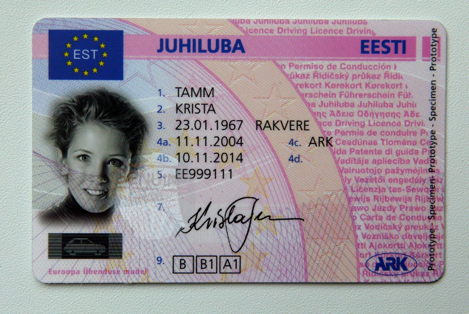 Эстонские водительские права