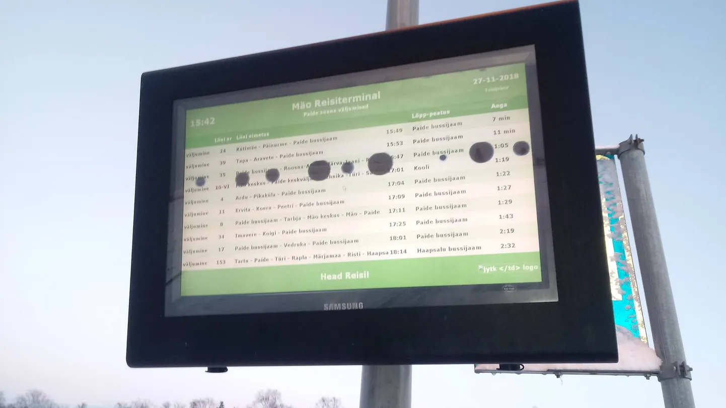 Mäo reisiterminai elektroonilised infotablood