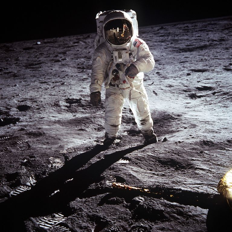 Ameerika Ühendriikide piloot ja astronaut Edwin «Buzz» Aldrin Kuul 1969. aastal.