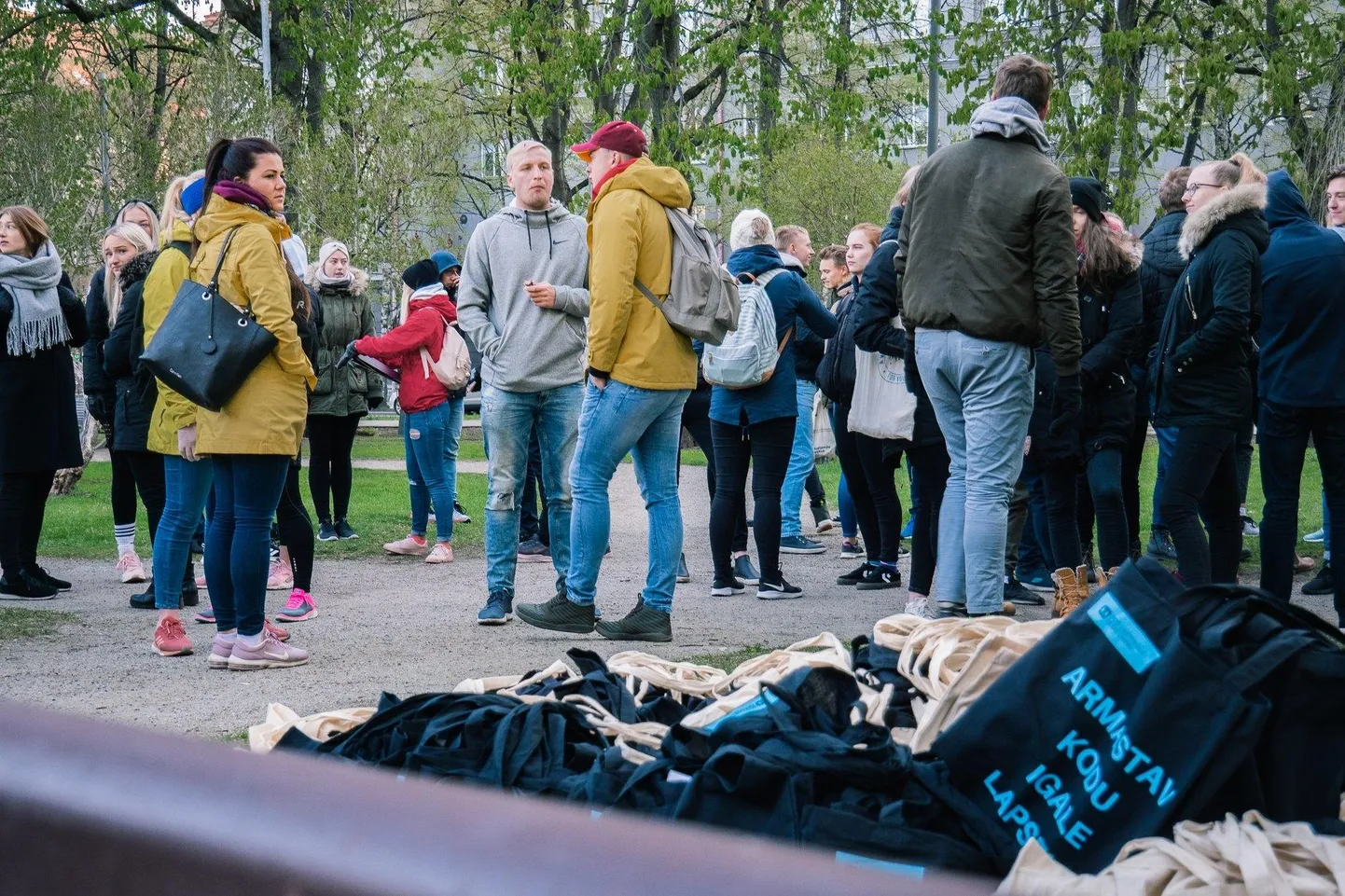Kevadkoputusel osalejad Tallinnas FOTO: Sos Lasteküla