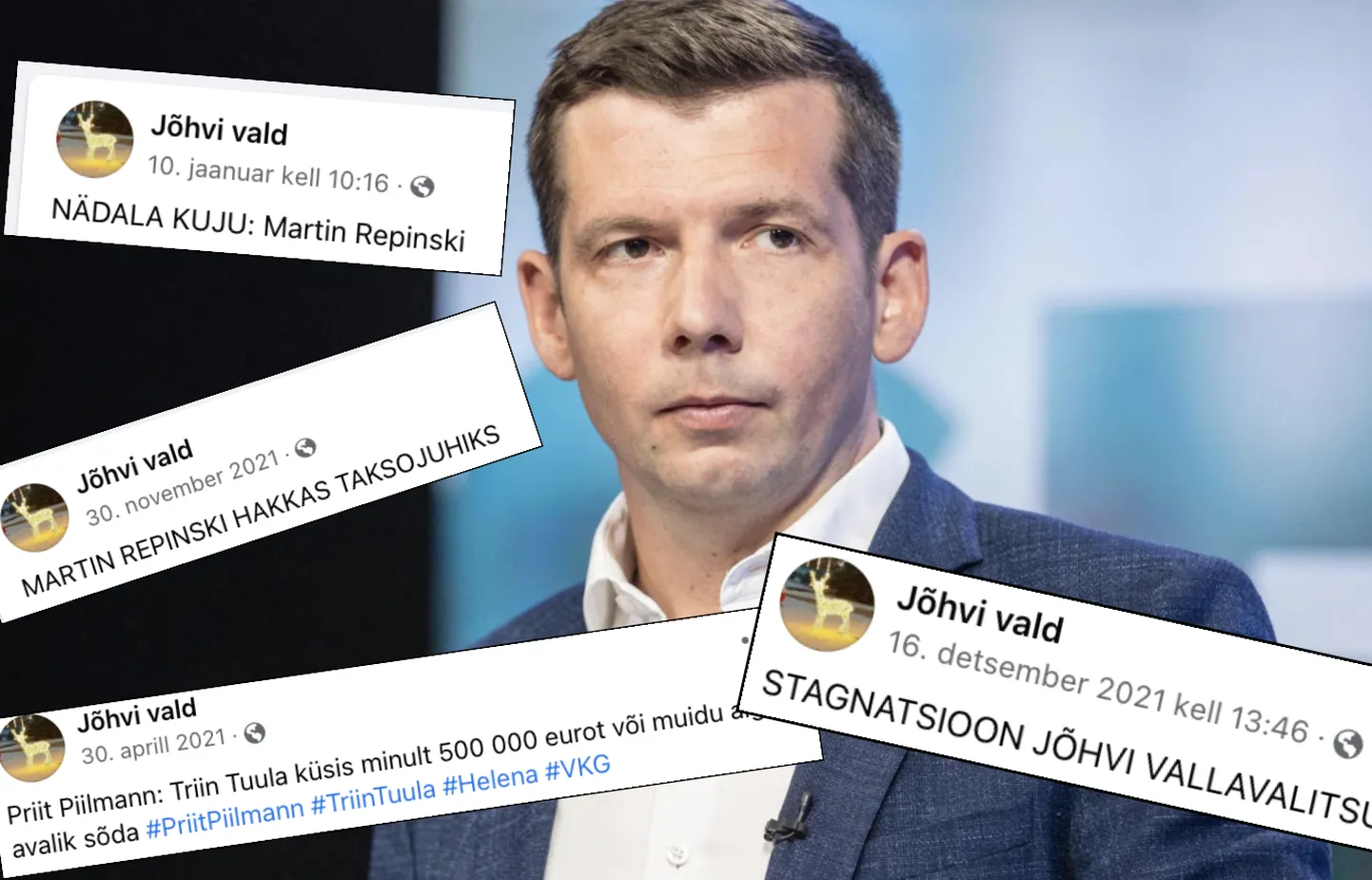 Jõhvi valla libakonto on suuresti pühendanud Martin Repinski kirumisele