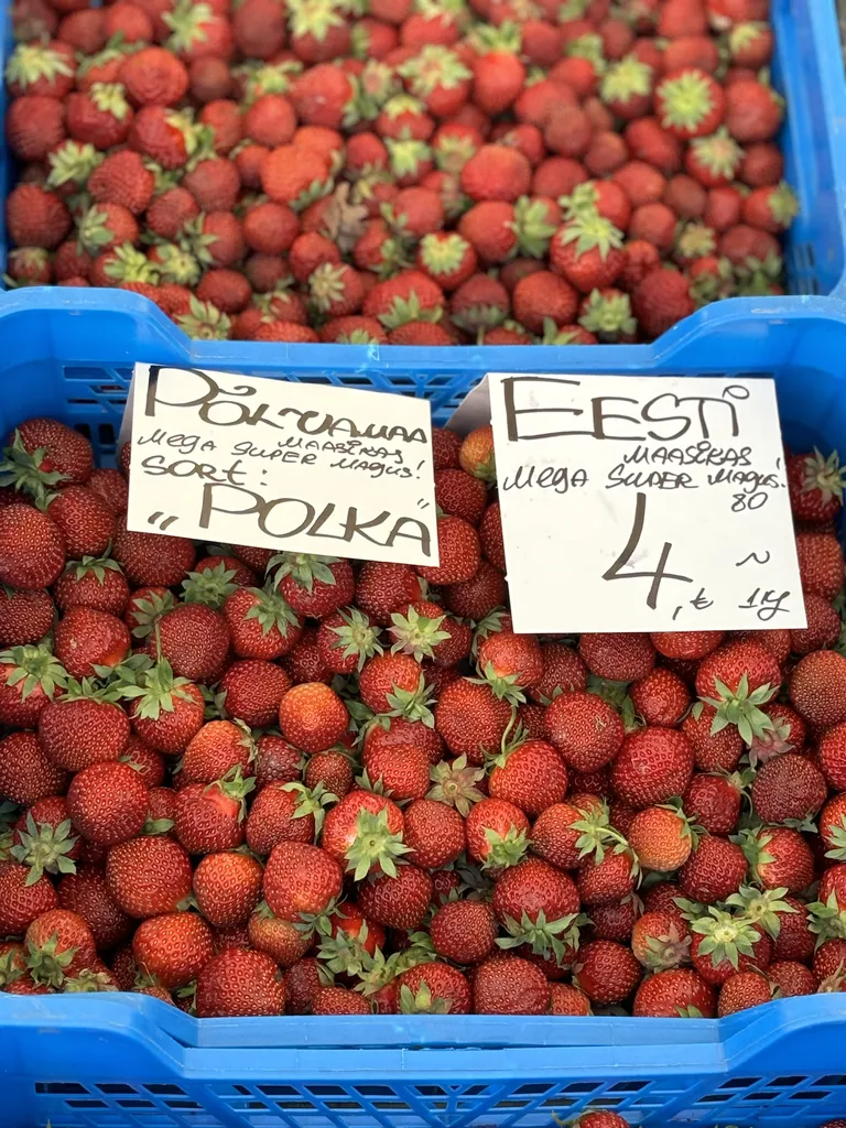 Цены на клубнику в Таллинне.
