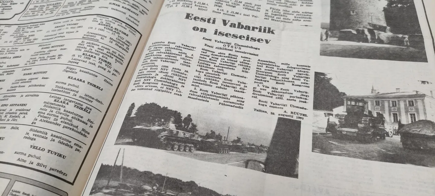 Ajaleht augustist 1991