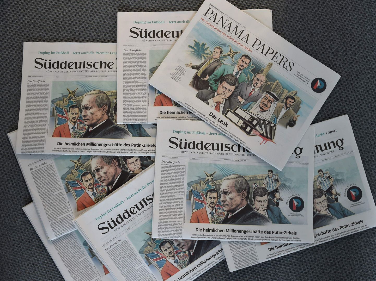 Panama paberite lekke uudis katmas ajalehe Süddeutsche Zeitung esikülge.
