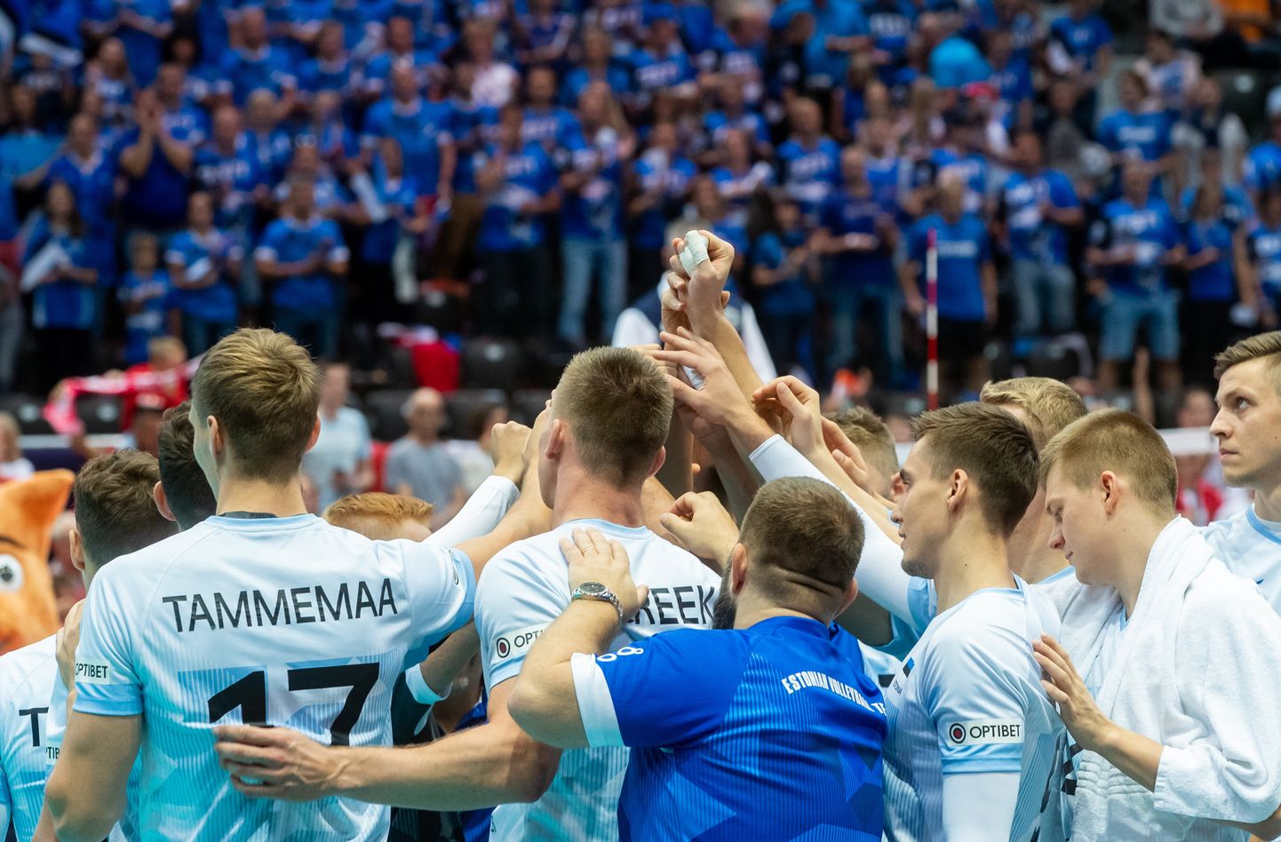 Eesti meeste võrkpallikoondise mullu EM-finaalturniiril.