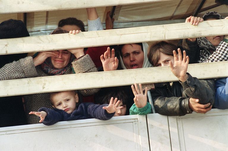 31. märts 1993: veel üks meeleheitel moslemite konvoi Srebrenicast Tuzlasse. Foto: Pascal Guyot/AFP/Scanpix