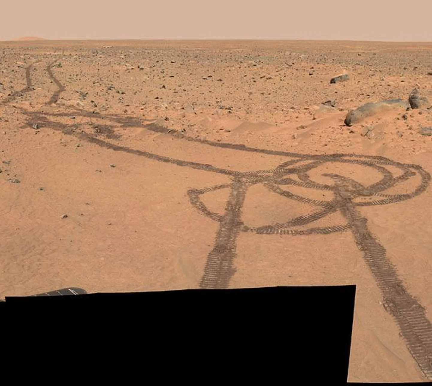 Следы марсохода NASA