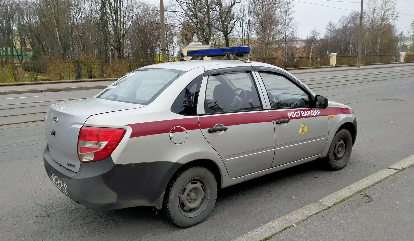 Vene rahvuskaardi patrullauto. Foto pole kõnealuse juhtumiga seotud.
