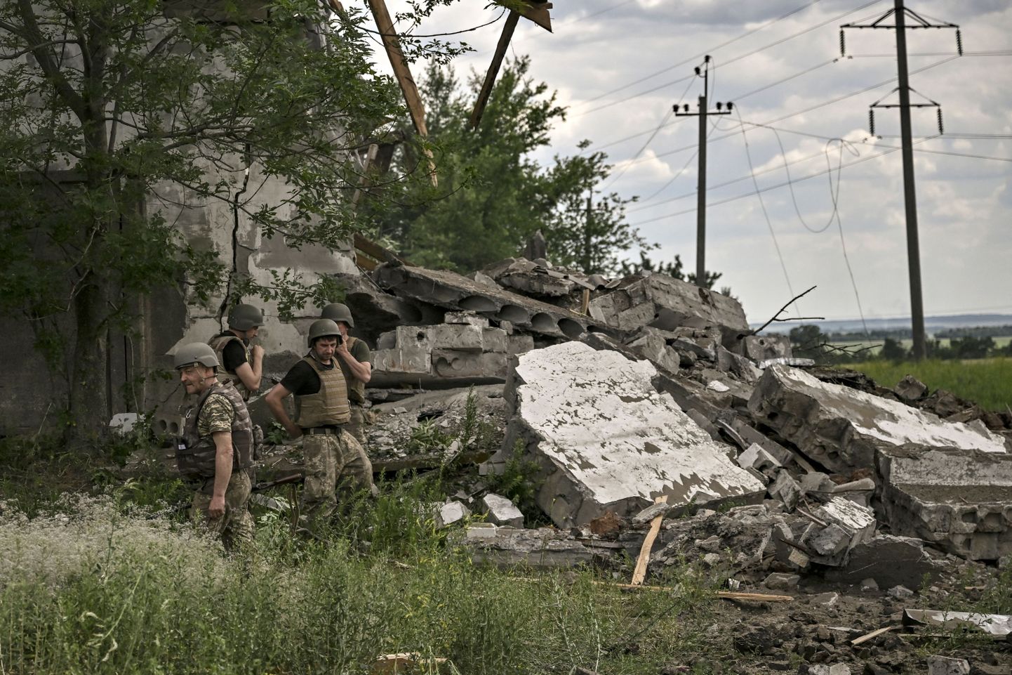Ukrainas karavīri Lisičanskā.