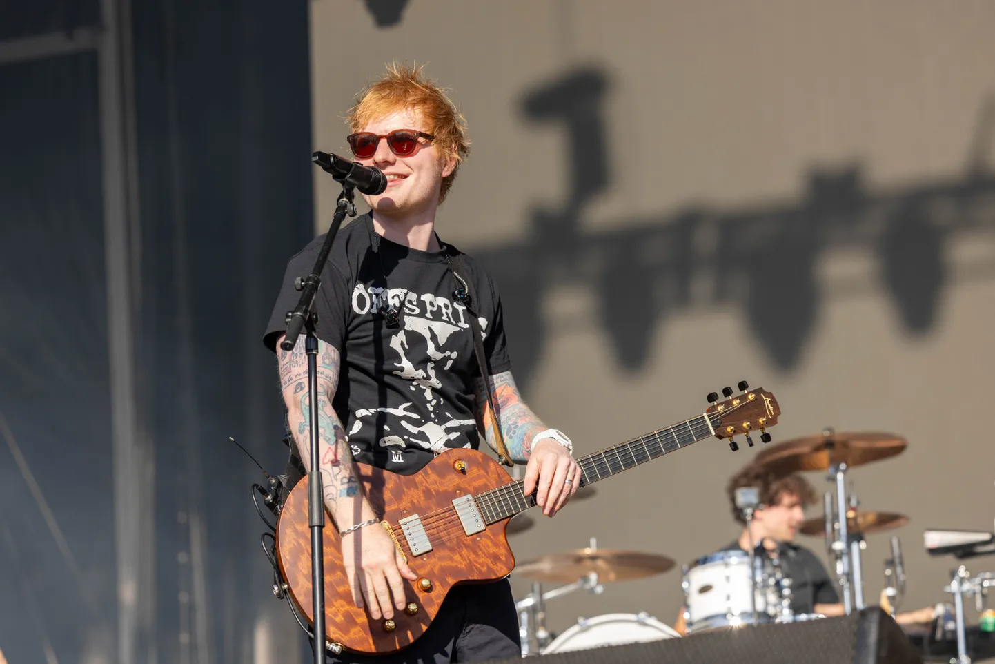 Ed Sheeran esinemas Californias BottleRocki muusikafestivalil.
