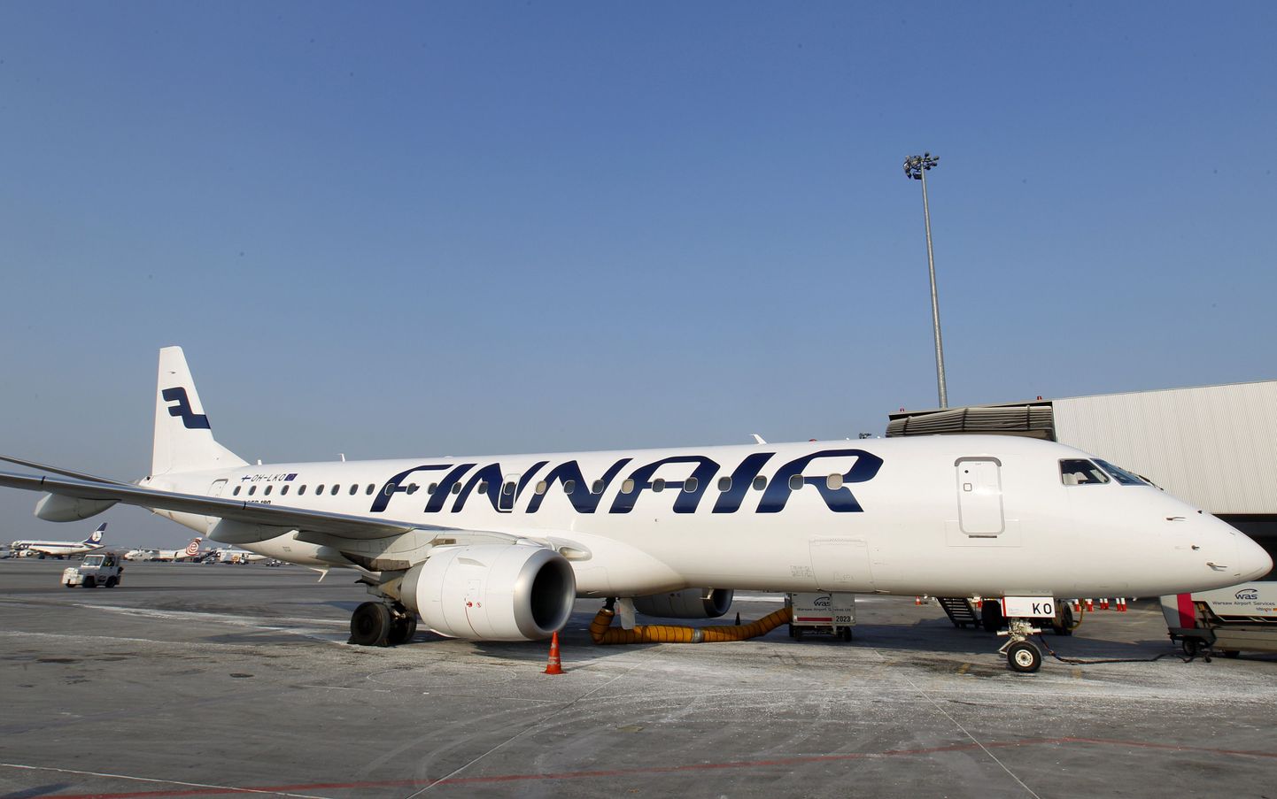 Finnairi lennuk Varssavi lennujaamas.