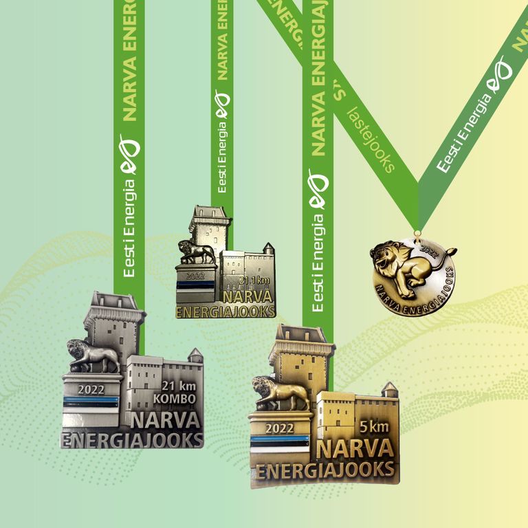 2022. aasta Narva energiajooksu medalitel on kujutatud Hermanni linnust ja Rootsi lõvi.