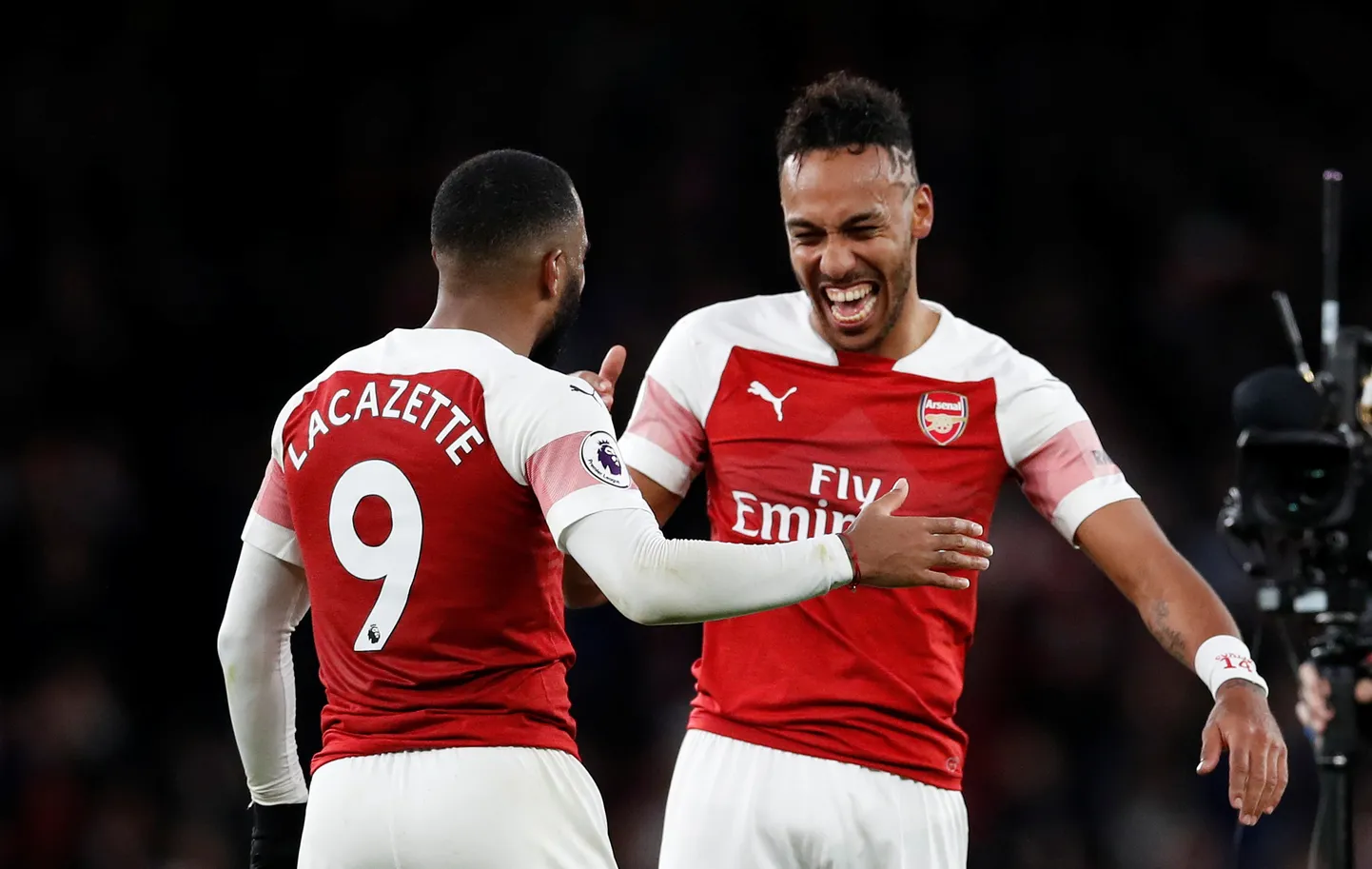 Alexandre Lacazette (vasakul) ja Pierre-Emerick Aubameyang.