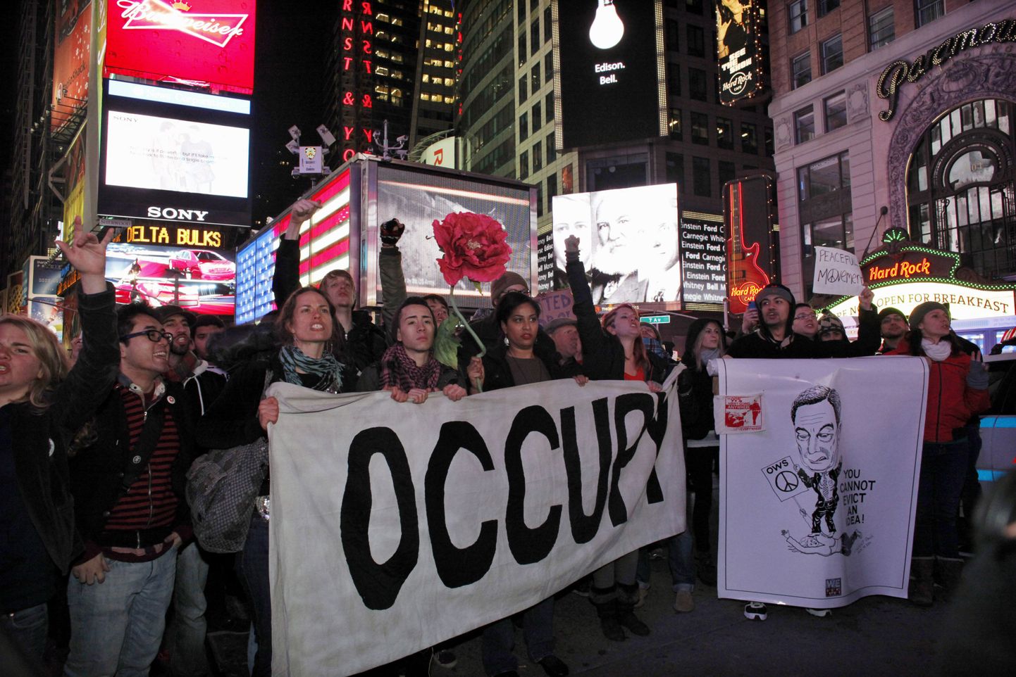 Occupy Wall Street protesteerijad New Yorgis.