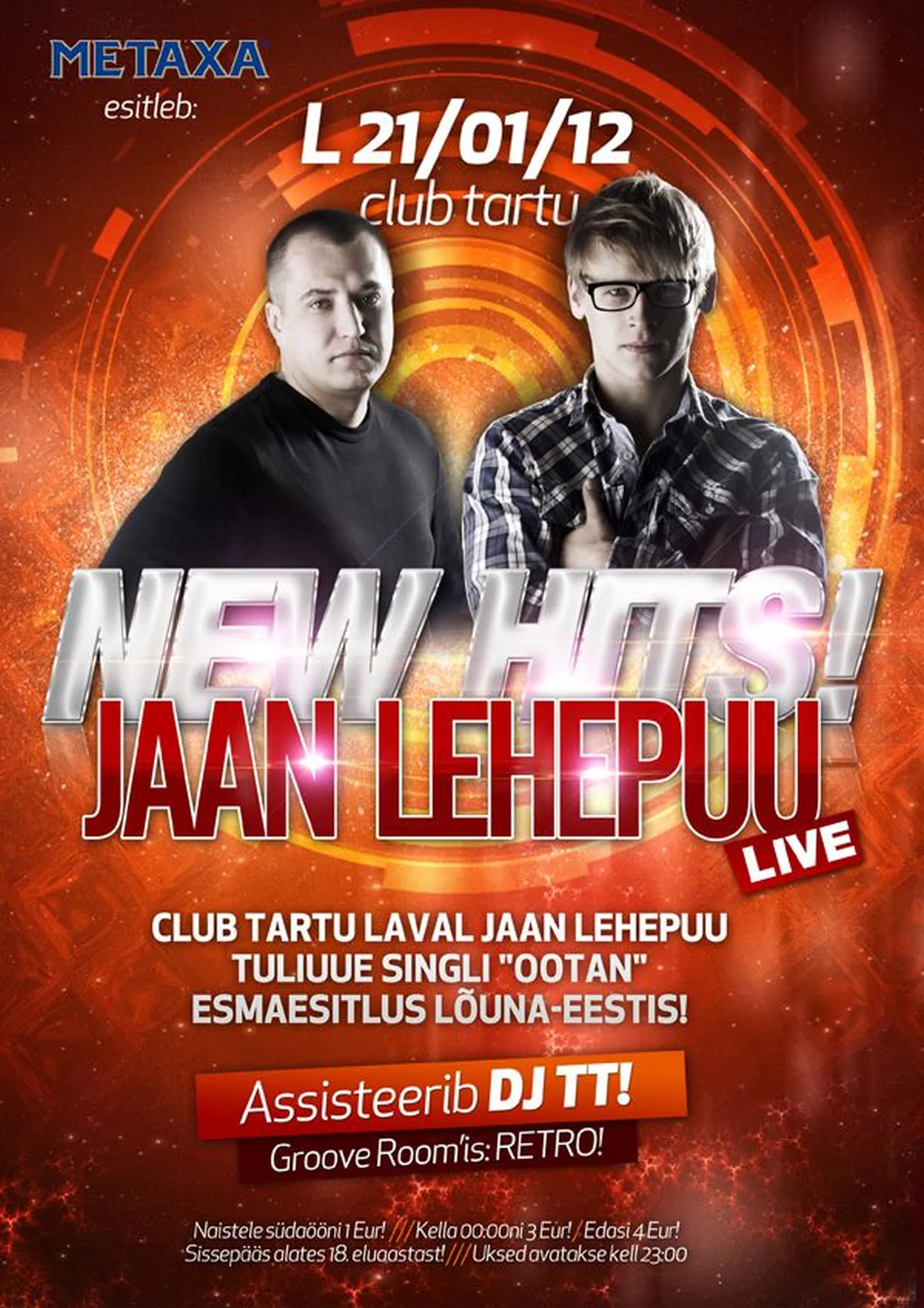 Laupäeval Club Tartus Jaan Lehepuu uue singli esitluspidu!