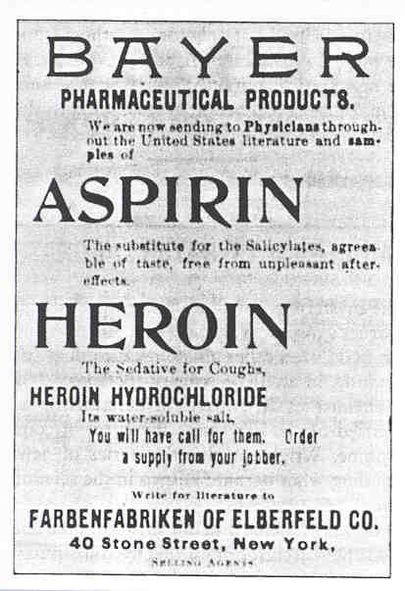 Bayer tootis lisaks atsüleeritud salitsüülhappele – aspiriinile – ka atsüleeritud morfiini – heroiini.