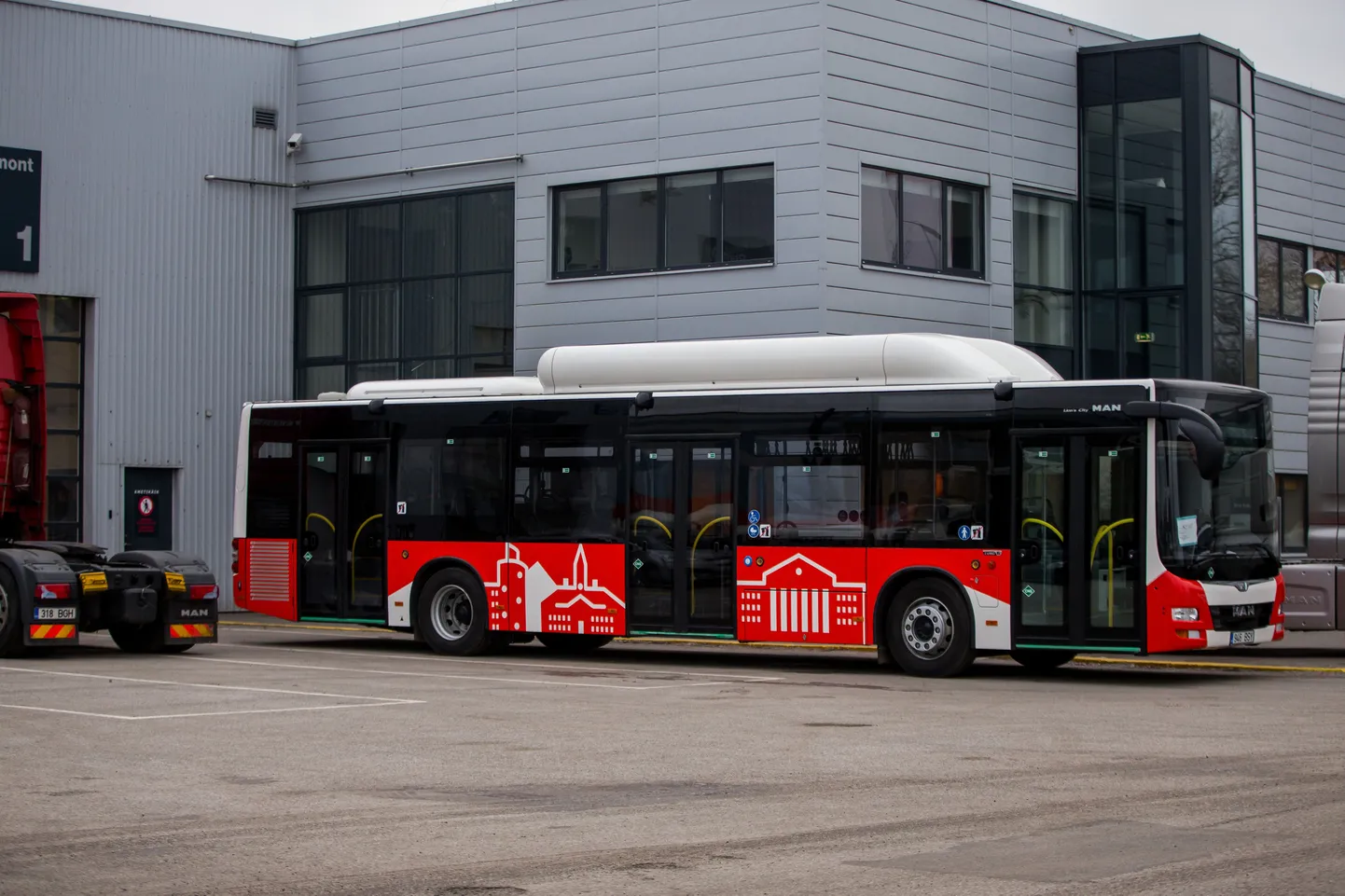 Tartu linnaliinide buss. Pilt on illustreeriv.