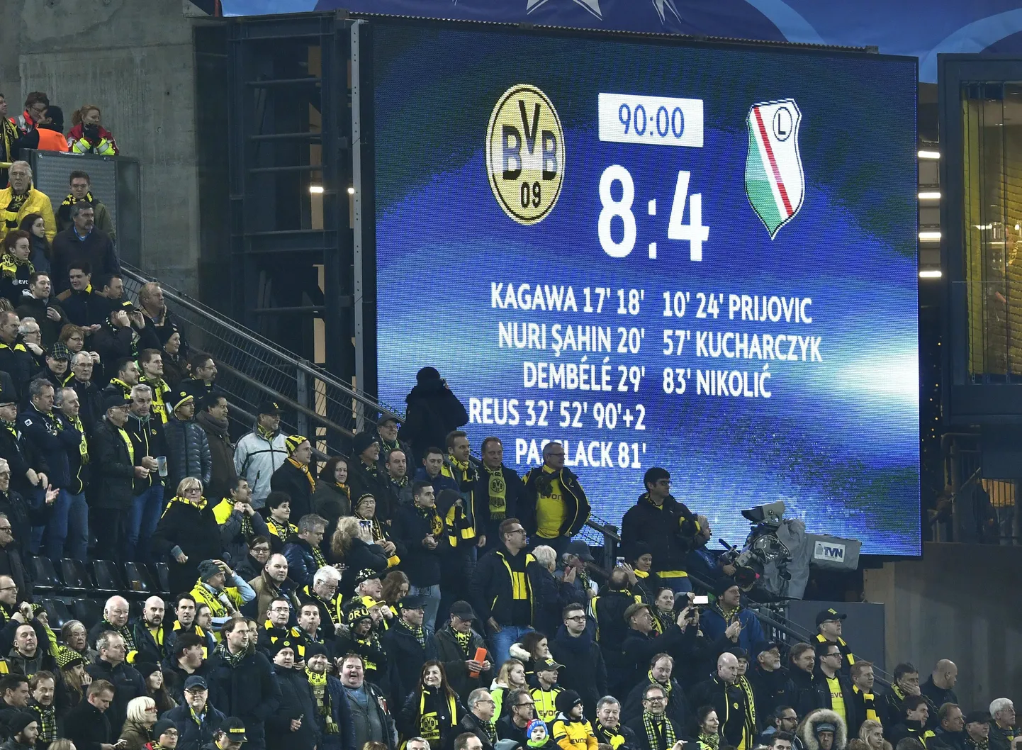 Dortmundi Borussia vs Varssavi Legia