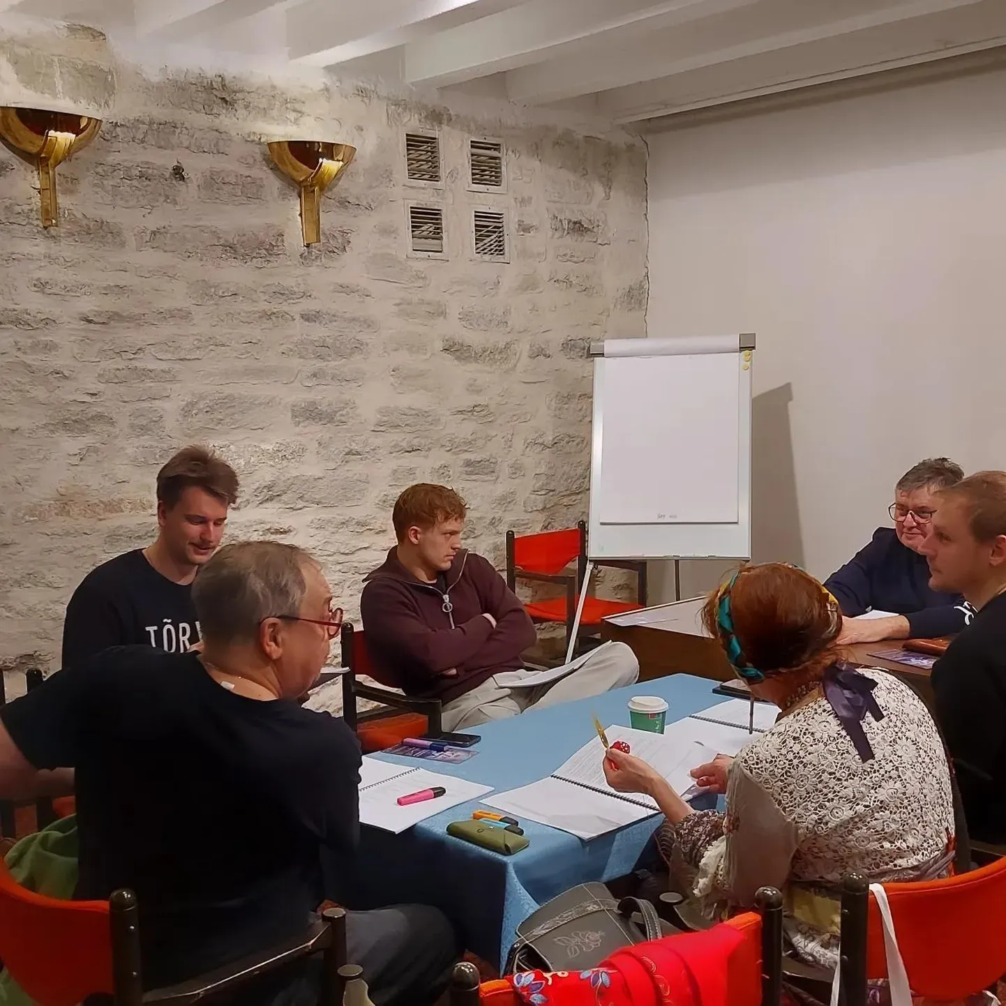 Proovis osalesid Lauri Saatpalu (eest vasakult), Hardo Adamson, Saamuel Pilpak, Jaan Willem Sibul, Ragnar Uustal ja Merca.