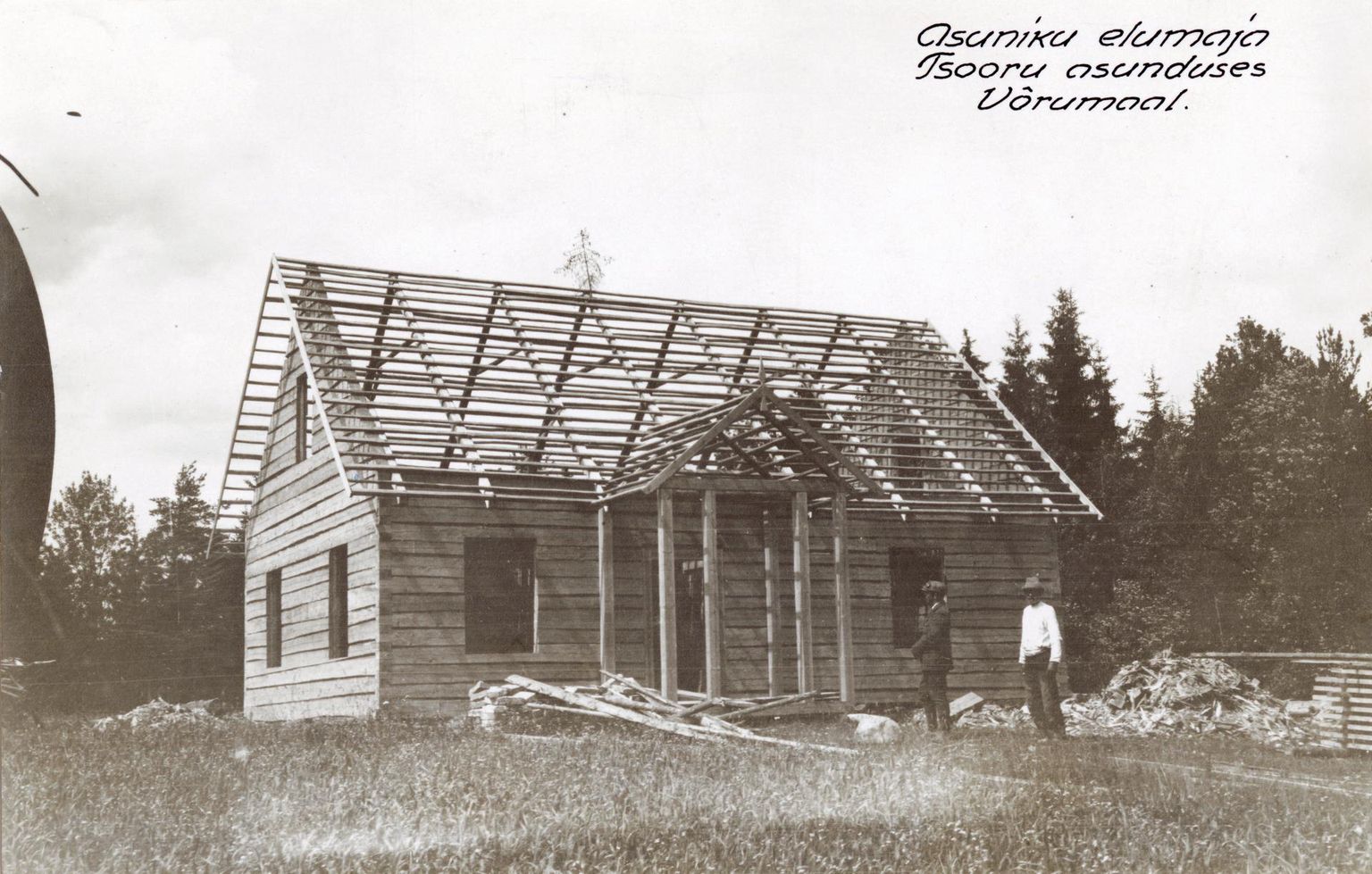 Asuniku elumaja Tsooru asunduses Võrumaal, 1925.